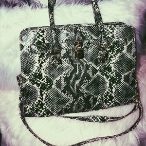 Faux Snakeskin Tote Bag